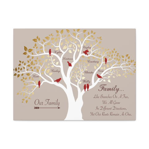 Canvas Printify Wraps 24x18 - Like Branches On A Tree, We All Grow In Different Directions