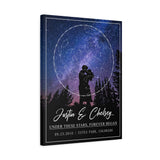 Jondo Canvas 1.25" - Justin & Chelsey - Under These Stars, Forever Began