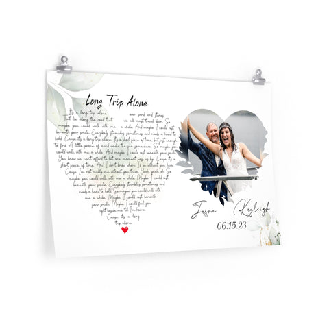 Printify Premium Matte 30x20 Poster - Long Trip Alone - Jason & Kayleigh 06.15.23