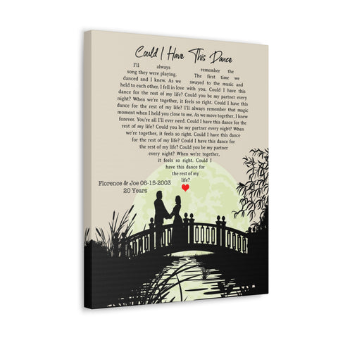 Printify Canvas Gallery Wraps 16x20 - Could I Have This Dance - Florence & Joe 06-15-2003