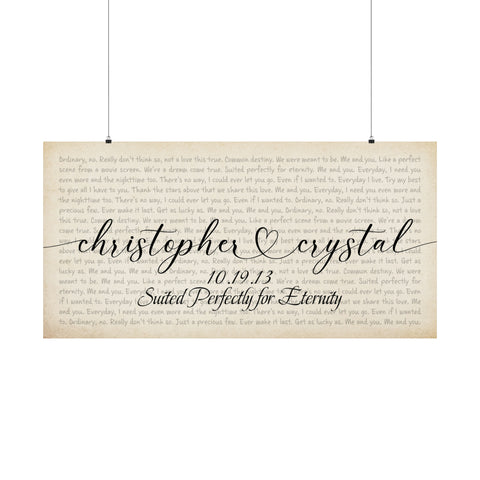 Printify 48x24 Poster - Christopher & Crystal - 10/19/13