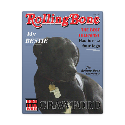 Printify Canvas Gallery Wraps 11x14 - Dog Magazine Style 4 - Crawford