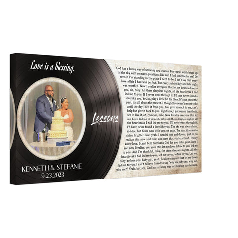 Canvas Slim 24x12 - Kenneth & Stefanie 9.23.2023 - Lessons Love
