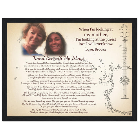 Gelato Black Framed 16x12 - Wind Beneath My Wings - Love, Brooke