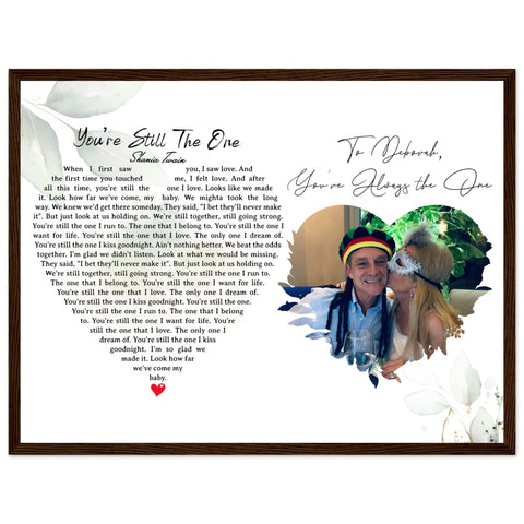 Gelato Walnut Framed 24x18 - To Deborah, You're Are Always the One