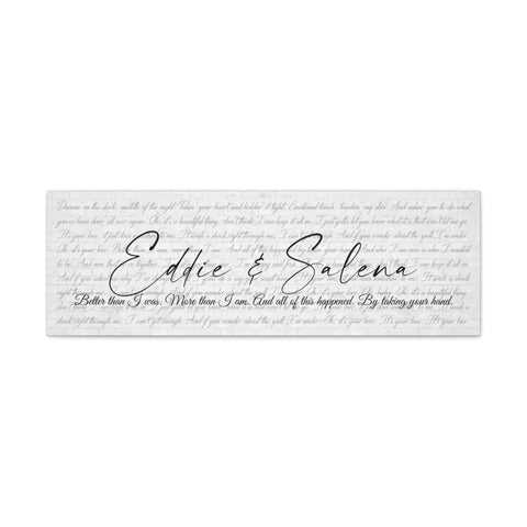 Canvas Printify Wraps 36x12 - Eddie & Salena - Better than I was