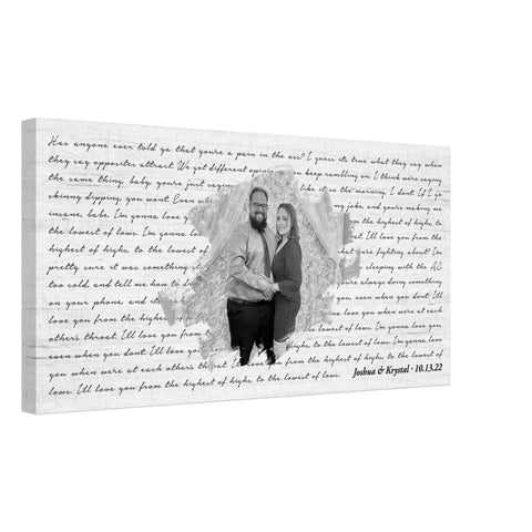 Canvas Slim 24x12 - Highs and Lows - Joshua & Krystal 10.13.22