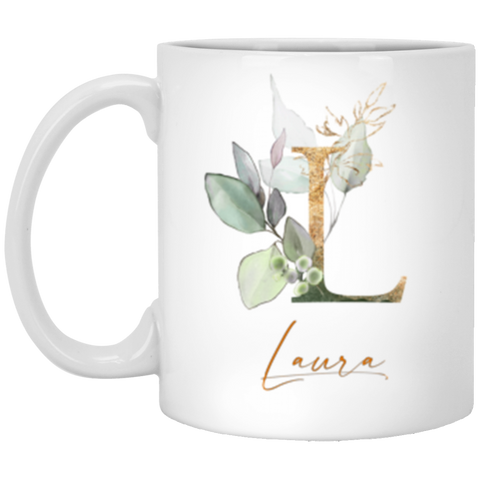 CC 11oz White Mug - Laura L Botanical