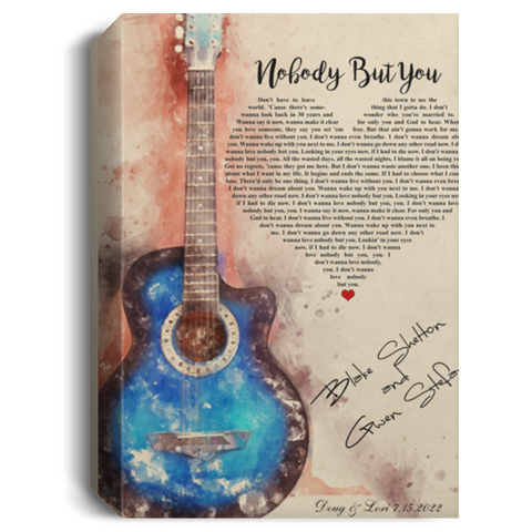 CC Portrait Canvas 1.5in 12x18 - Nobody But You - Doug & Lori 7.15.2022 Guitar
