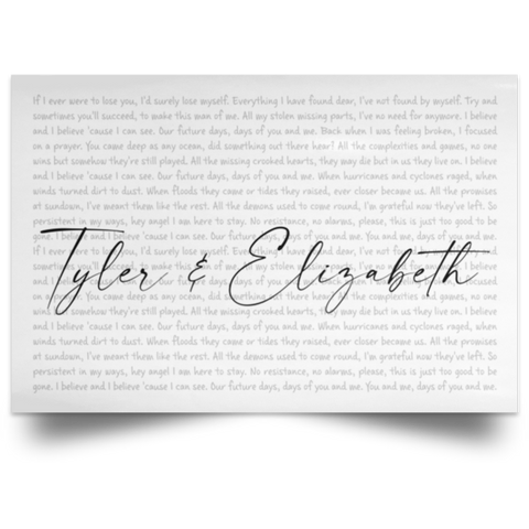 CC 24x16 Poster - Tyler & Elizabeth