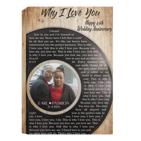 CC 8x12 Canvas 1.5in - Earl & Patricia - Happy Anniversary