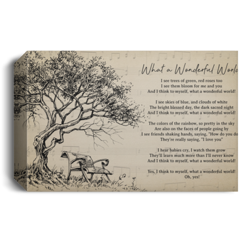 CC 18x12 Canvas 1.5in Frame - What A Wonderful World - New