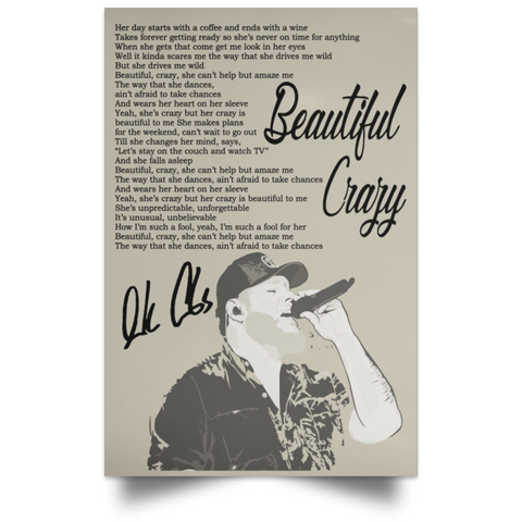 CC Satin 24x36 Poster - Beautiful Crazy - Design 1