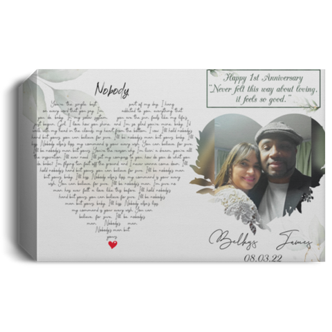 CC 18x12 Canvas 1.5in - Nobody James & Belkys 08.03.22 - Happy 1st Anniversary