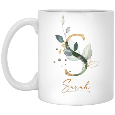 CC 11oz. White Mug - S Sarah - Botanica