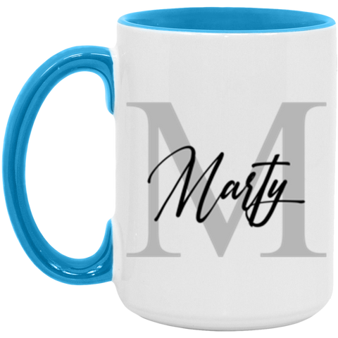 CC 15oz. Blue Accent Mug - Marty M - Style 2 -