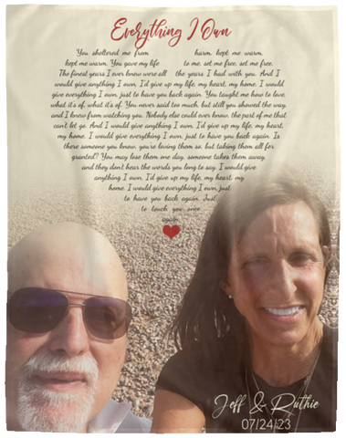 CC Cozy Fleece Blanket 60x80 - Jeff & Ruthie - 7/24/23