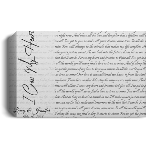 CC 36x24 Canvas 1.5in - I Cross My Heart - Leroy & Jennifer