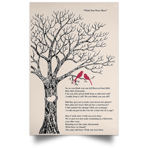 CC Satin 12x18 Poster - Wish You Were Here - Design 2