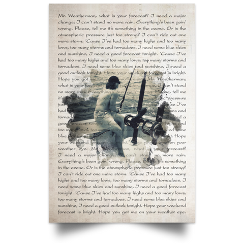 CC Satin 12x18 Poster - Weatherman Grunge - Original