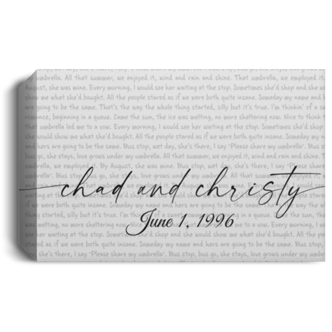 CC 24x16 Canvas 1.5in - Bus Stop - Chad and Christy