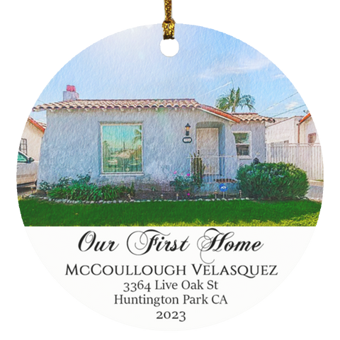 CC Circle Ornament - Our First Home Design 1 -  McCoullough Velasquez