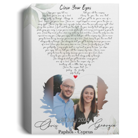 CC Canvas 1.5in 8x12 - Close Your Eyes - Chris and Georgia