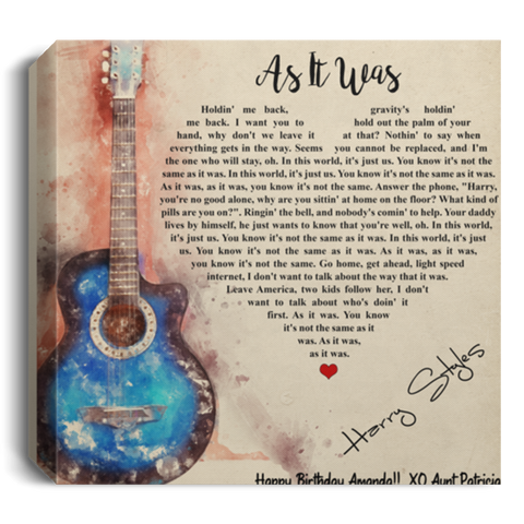 CC Square Canvas 1.5in 12x12 - As It Was - Happy Birthday Amanda!!  XO Aunt Patricia