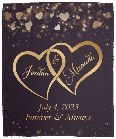 CC Cozy Plush Fleece Blanket 50x60 - Jordan and Miranda - Forever & Always