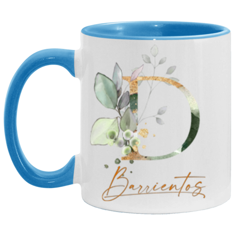 CC Blue 11oz Accent Mug - Barrientos D Botanical