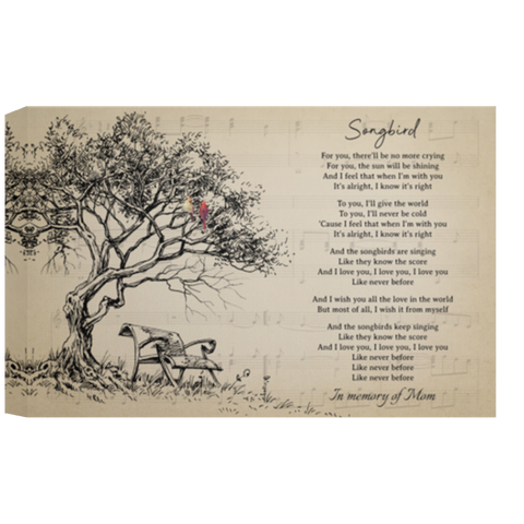 CC Canvas 1.5in 12x8 - In memory of mom - Songbird