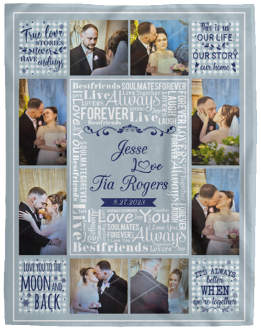 CC Cozy Plush Fleece Blanket 60x80 - Jesse & Tia Rogers - Ocean