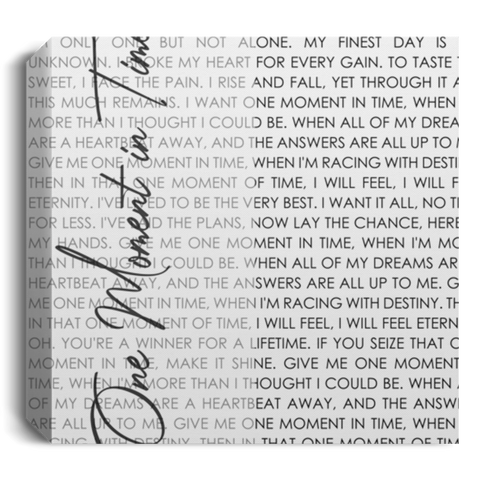 CC Square Canvas 1.5in 12x12 Frame - One Moment In Time - Black White