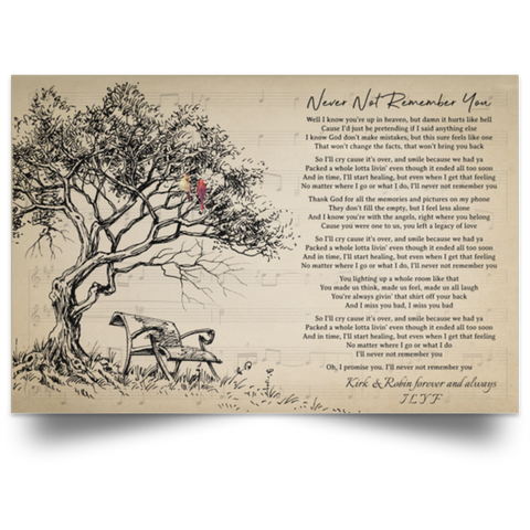 CC Satin 48x32 Poster - Never Not Remember You - Kirk & Robin