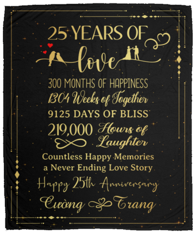 CC Cozy 50x60 - Happy 25th Anniversay - C??ng & Trang