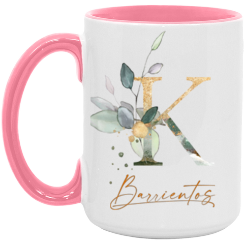 CC 15oz Accent Mug Pink - Barrientos K Botanical