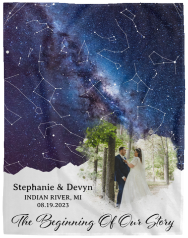 CC Cozy Blanket 60x80 - Stephanie & Devyn - The Beginning Of Our Story