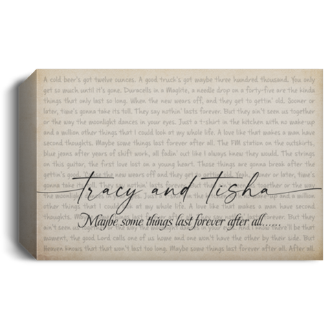 CC Canvas 12x8 1.5in - Forever After All - Tracy and Tisha