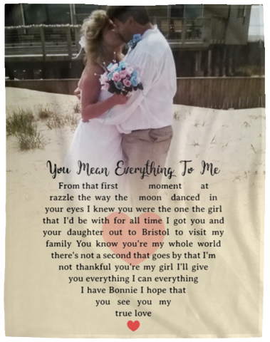 CC Cozy Plush Blanket 60x80 - You Mean Everything to Me - Billy Baldwin