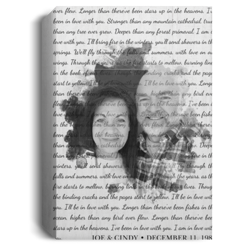 CC Canvas 1.5in Frame 12x18 - Joe & Cindy  ~  December 11, 1982