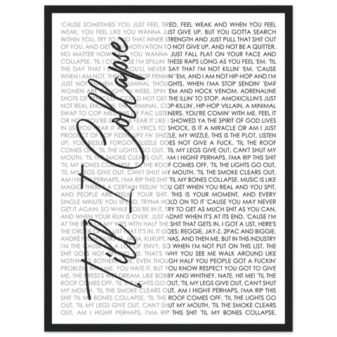 Gelato Premium Matte 18x24 Black Framed - Till I COLAPSE - Stacey