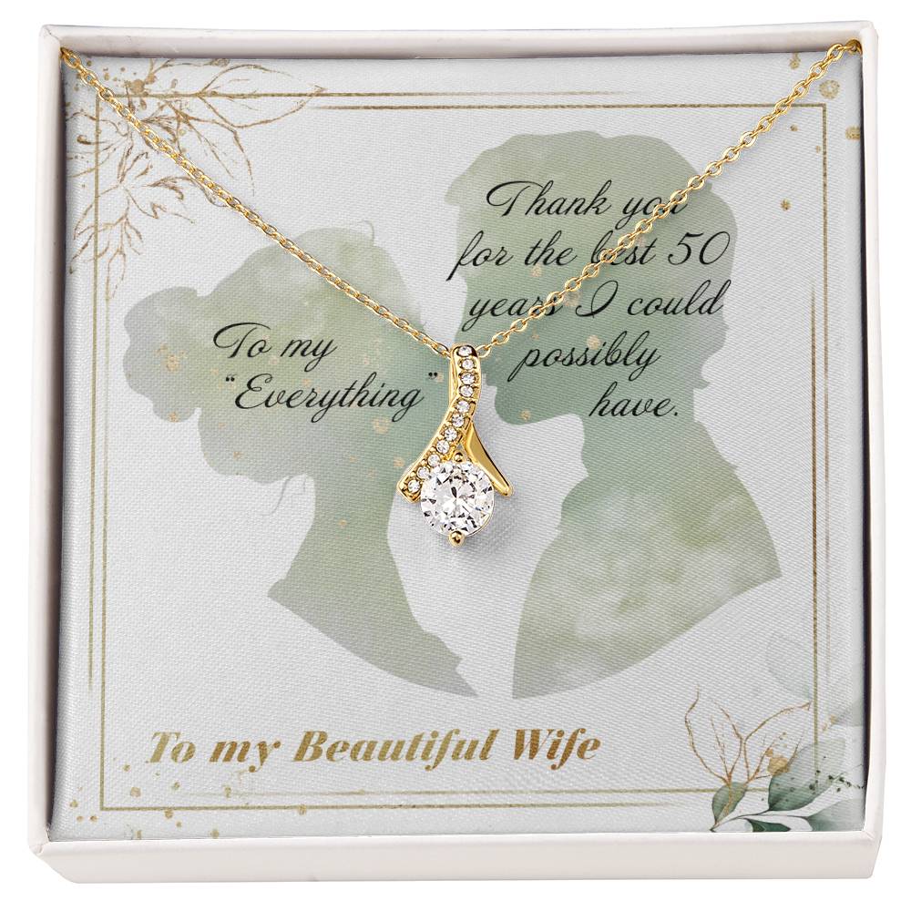 Alluring Beauty Silver, for Wife - Standard Box ShineOn - Thank You for The Best 50 Years