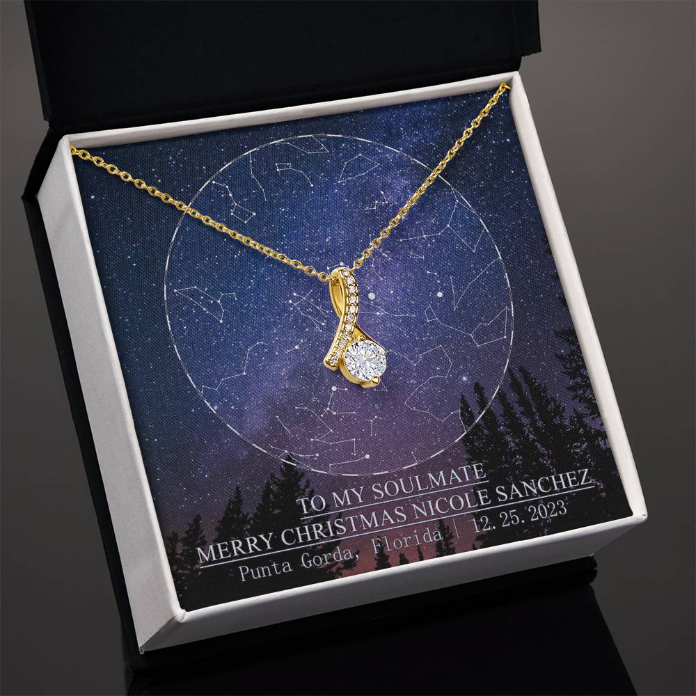 To My Soulmate, Merry Christmas Nicole Sanchez - ShineOn Alluring Beauty Silver - Standard Box Star Map