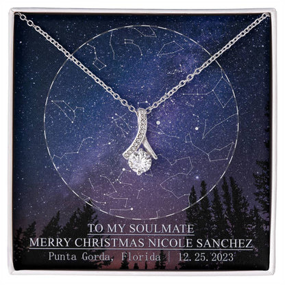 To My Soulmate, Merry Christmas Nicole Sanchez - ShineOn Alluring Beauty Silver - Standard Box Star Map