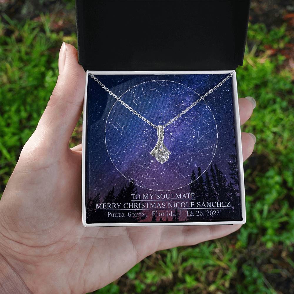 To My Soulmate, Merry Christmas Nicole Sanchez - ShineOn Alluring Beauty Silver - Standard Box Star Map