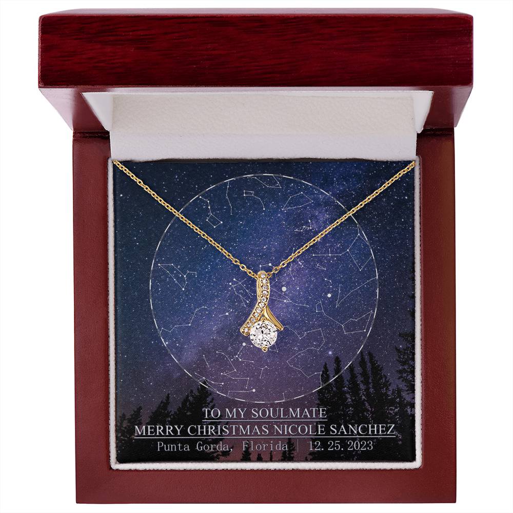 To My Soulmate, Merry Christmas Nicole Sanchez - ShineOn Alluring Beauty Silver - Standard Box Star Map