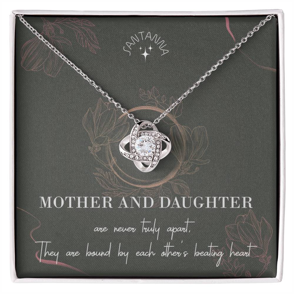 Love Knot Silver, Mother & Daughter - 14K White Standard Box - ShineOn