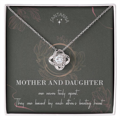 Love Knot Silver, Mother & Daughter - 14K White Standard Box - ShineOn