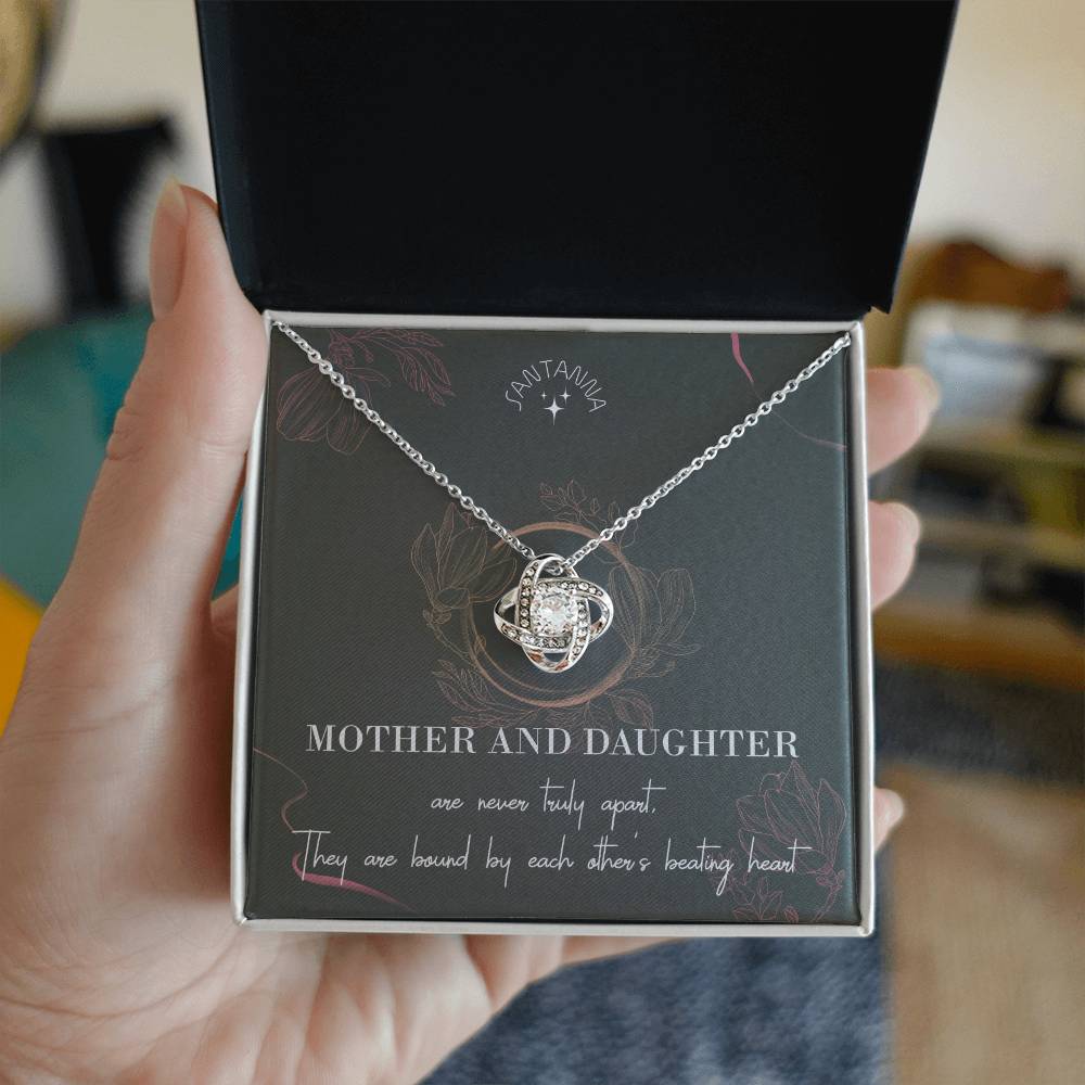Love Knot Silver, Mother & Daughter - 14K White Standard Box - ShineOn