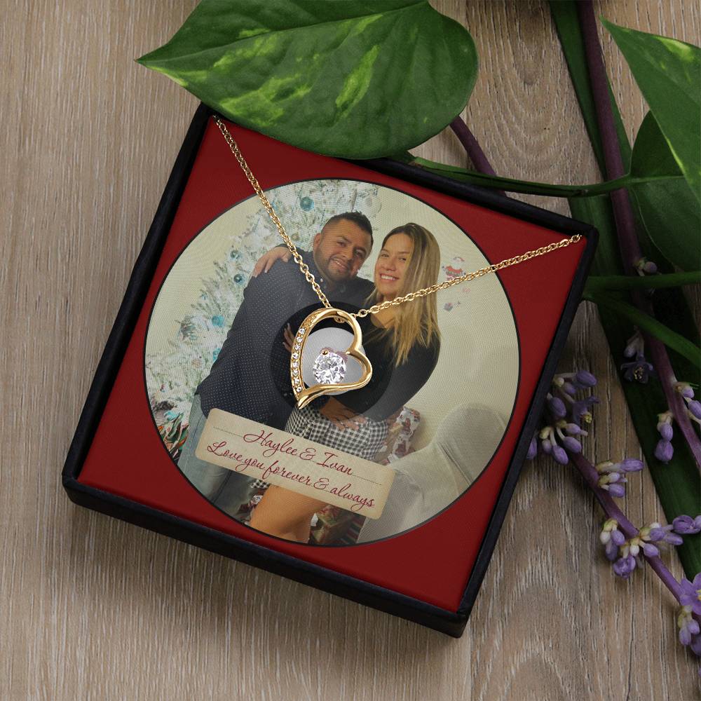 Haylee & Ivan - Love You Forever & Always - ShineOn Forever Gold Necklace